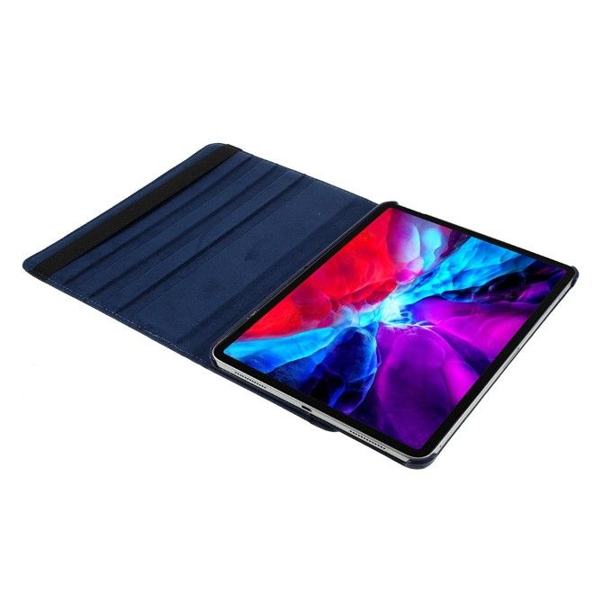 Coque iPad Pro 11 (2025/2024) - Étui en cuir rotatif à 360° - bleu foncé