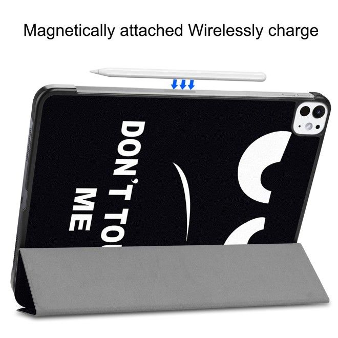 iPad Pro 11 (2025/2024) Case - Triple Foldable Leather Case - Don't Touch Me