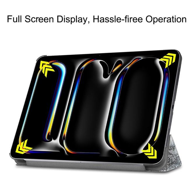 iPad Pro 11 (2025/2024) Hülle - Dreifach faltbares Case aus Leder - Eiffelturm
