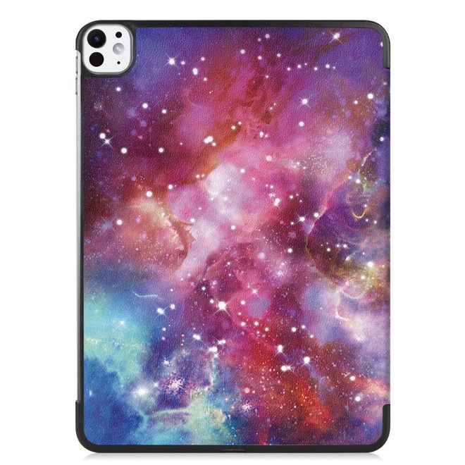 Étui iPad Pro 11 (2025/2024) - Étui en cuir pliable en trois parties - Galaxie