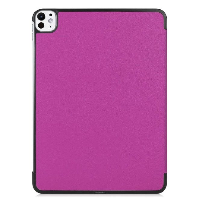 iPad Pro 11 (2025/2024) Case - Tri-Fold Leather Book Cover - Purple