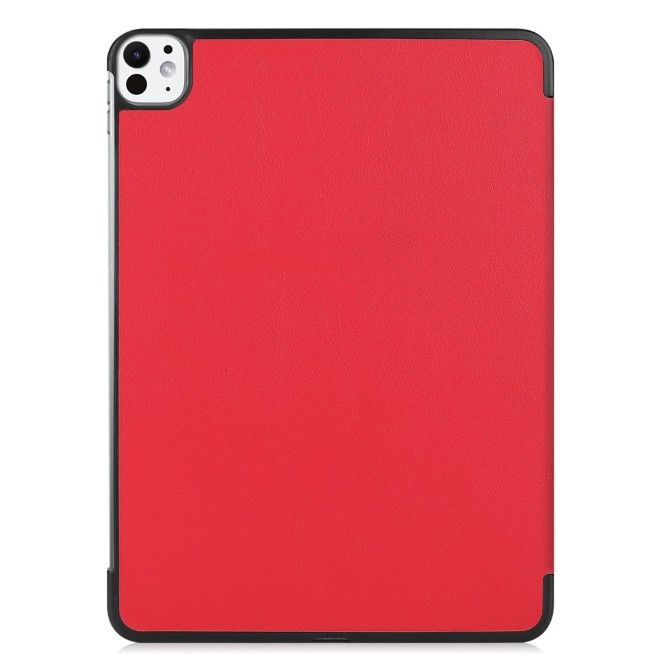 iPad Pro 11 (2025/2024) Case - Tri-Fold Leather Book Cover - Red