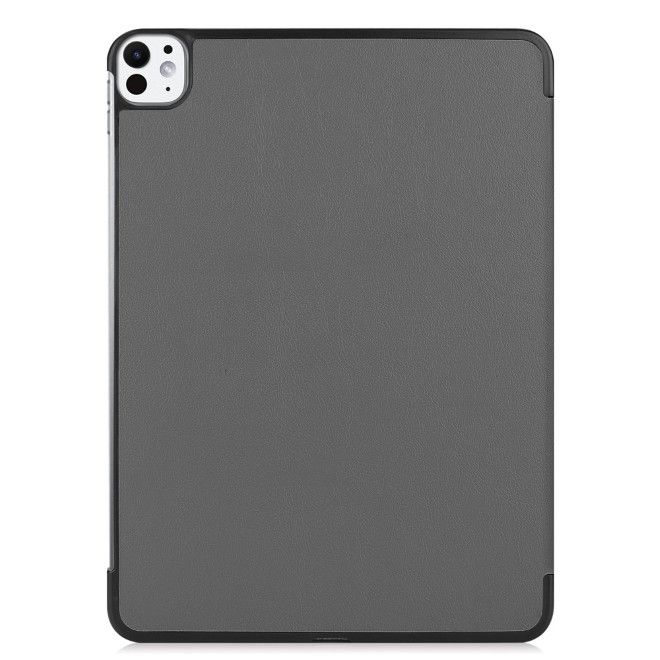 iPad Pro 11 (2025/2024) Hülle - dreifach faltbares Leder Bookcover - grau
