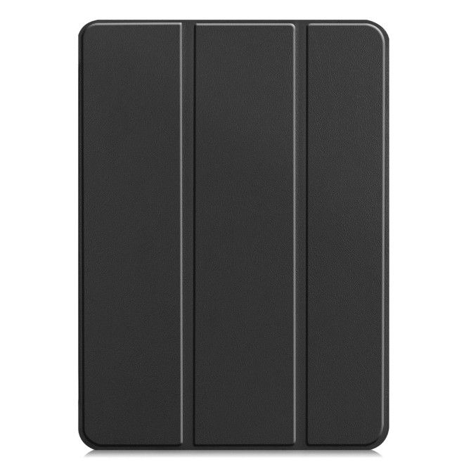 Étui pour iPad Pro 13 (2025/2024) - Housse de protection en cuir pliable en trois parties - noir