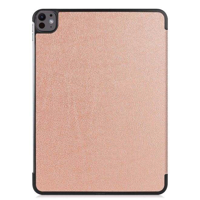 iPad Pro 13 (2025/2024) Case - Tri-fold Leather Book Cover - Rose Gold