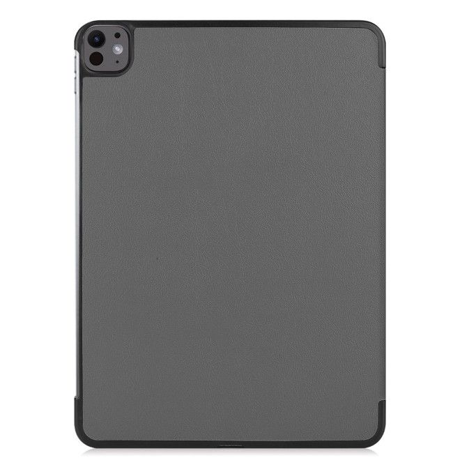 iPad Pro 13 (2025/2024) Case - Tri-Fold Leather Book Cover - Grey