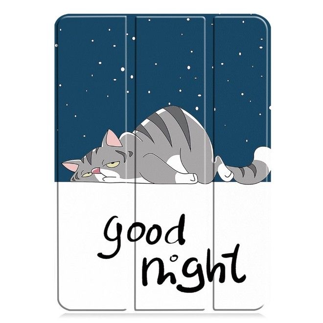 iPad Pro 13 (2025/2024) Case - Tri-fold Leather Case - Cat