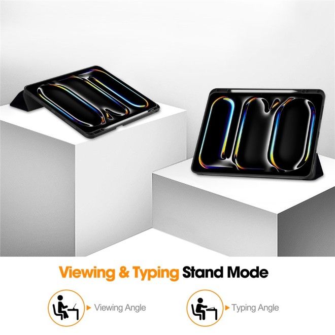 iPad Pro 13 (2025/2024) Hülle - Dreifach faltbares Case aus Leder - Don't Touch Me