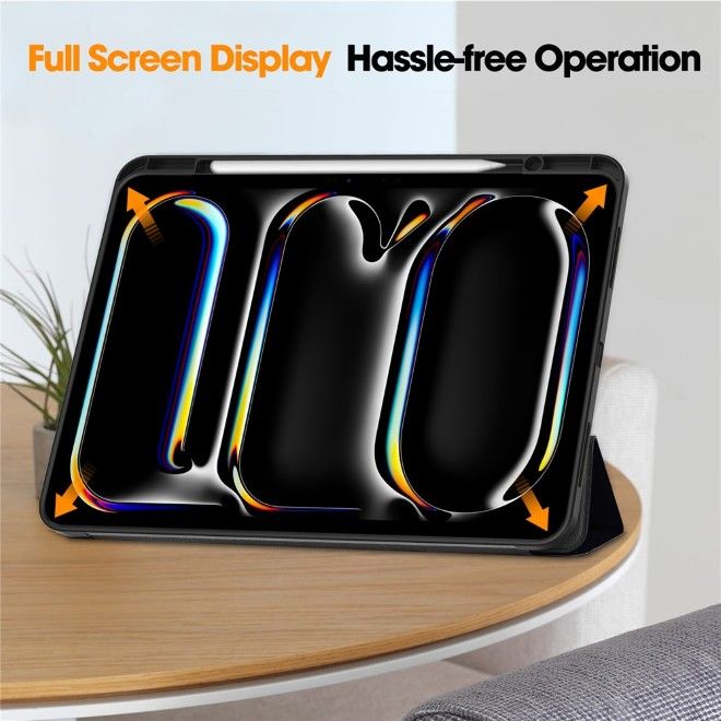 iPad Pro 13 (2025/2024) Hülle - Dreifach faltbares Case aus Leder - Don't Touch Me