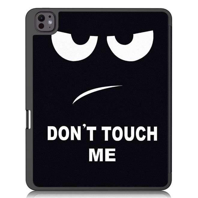 iPad Pro 13 (2025/2024) Hülle - Dreifach faltbares Case aus Leder - Don't Touch Me