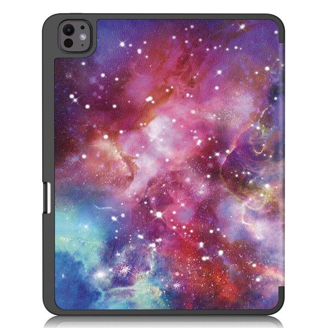 Coque pour iPad Pro 13 (2025/2024) - Étui pliable en cuir - Galaxie