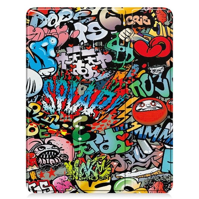 iPad Pro 13 (2025/2024) Case - Triple Foldable Leather Case - Graffiti