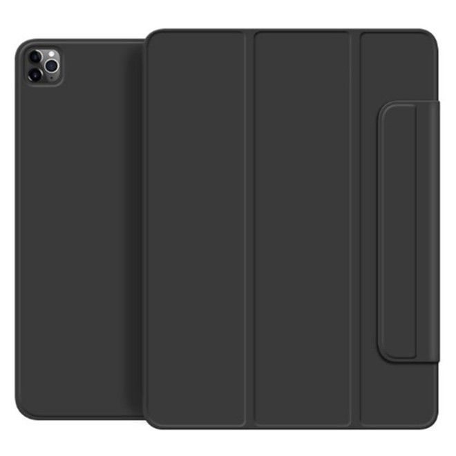 Housse iPad Pro 11 (2025/2024) - Étui portefeuille magnétique en cuir - Série Trifold magnétique - Noir