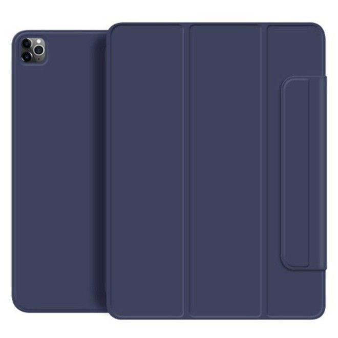 Coque iPad Pro 11 (2025/2024) - Étui portefeuille magnétique en cuir - Série Trifold magnétique - Bleu