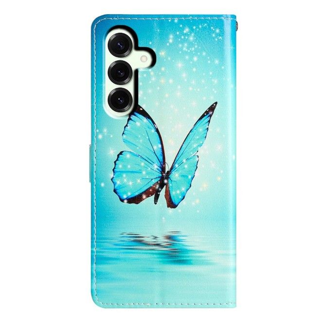 Samsung Galaxy A37 Handy Hülle - Leder Bookcover Image Series - blauer Schmetterling
