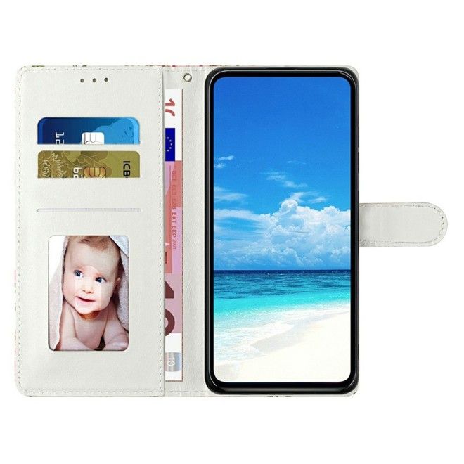Samsung Galaxy A57 Handy Hülle - Leder Bookcover Image Series - blauer Schmetterling