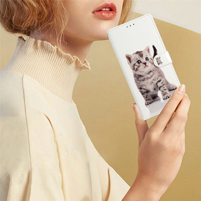 Samsung Galaxy A57 Handy Hülle - Leder Bookcover Image Series - süsse Katze