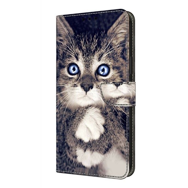 Samsung Galaxy A37 Phone Case - Leather Book Cover Image Series - Cat