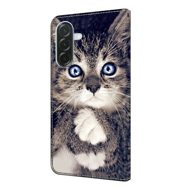 Samsung Galaxy A37 Phone Case - Leather Book Cover Image Series - Cat