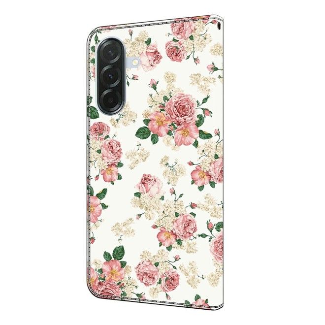 Samsung Galaxy A37 Phone Case - Leather Bookcover Image Series - Flowers