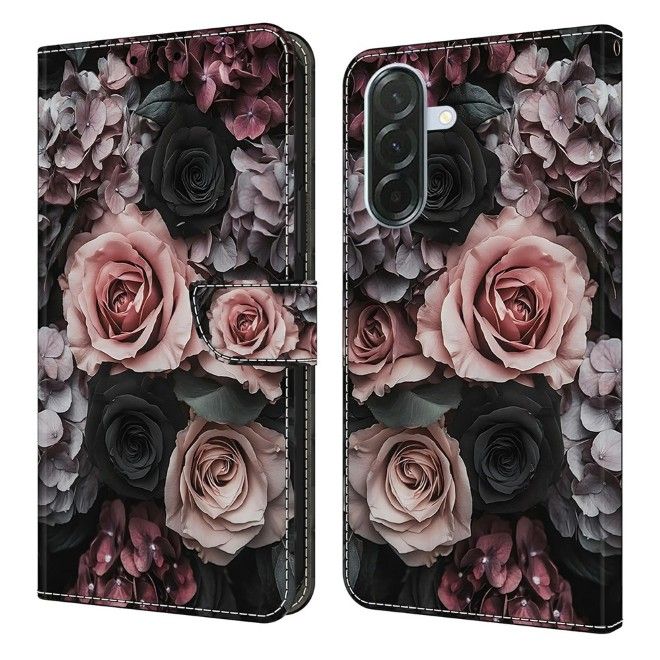 Samsung Galaxy A37 Phone Case - Leather Bookcover Image Series - Roses