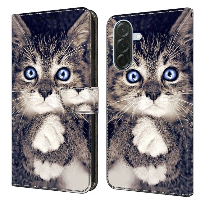 Samsung Galaxy A57 Phone Case - Leather Bookcover Image Series - Cat