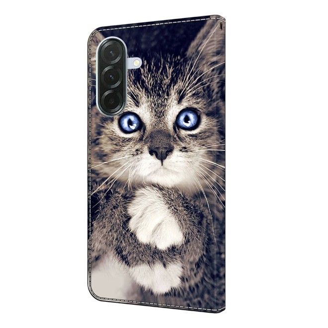 Samsung Galaxy A57 Phone Case - Leather Bookcover Image Series - Cat
