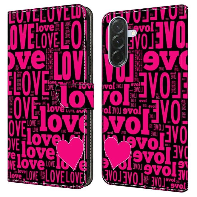 Samsung Galaxy A57 Phone Case - Leather Book Cover Image Series - Love