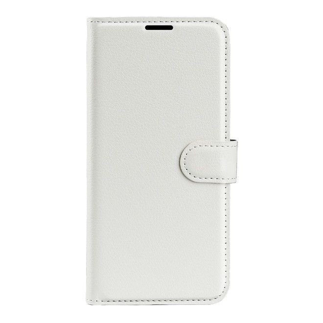 Amorus - Samsung Galaxy A37 Hülle - Leder Bookcover mit Litchitextur - weiss
