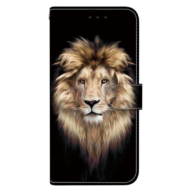 Samsung Galaxy A57 Phone Case - Leather Bookcover Image Series - Lion