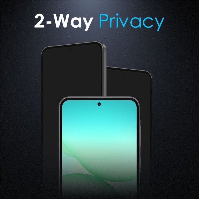 Northjo - Samsung Galaxy A57 Privacy Screen Protector - Made of Tempered Glass - with Privacy Filter - A++ Series - Transparent