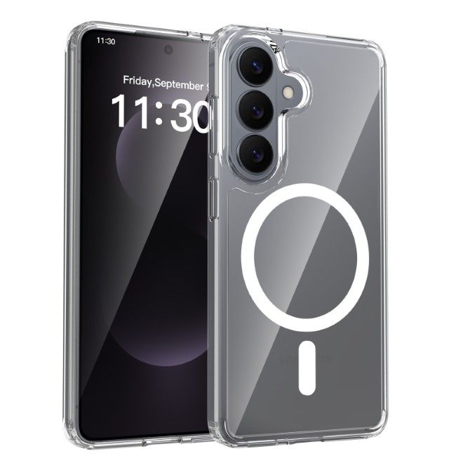 Samsung Galaxy S26 Case (PC / TPU Case) - Polycarbonate Back + TPU Edges - MagPureProtect Series - Transparent