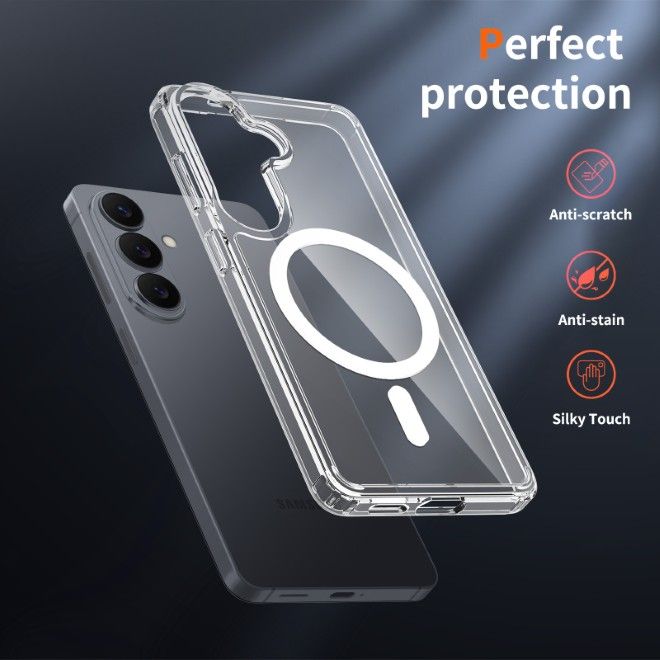 Samsung Galaxy S26 Case (PC / TPU Case) - Polycarbonate Back + TPU Edges - MagPureProtect Series - Transparent