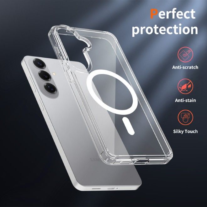 Samsung Galaxy S26+ Case (PC / TPU Case) - Polycarbonate Back + TPU Edges - MagPureProtect Series - Transparent