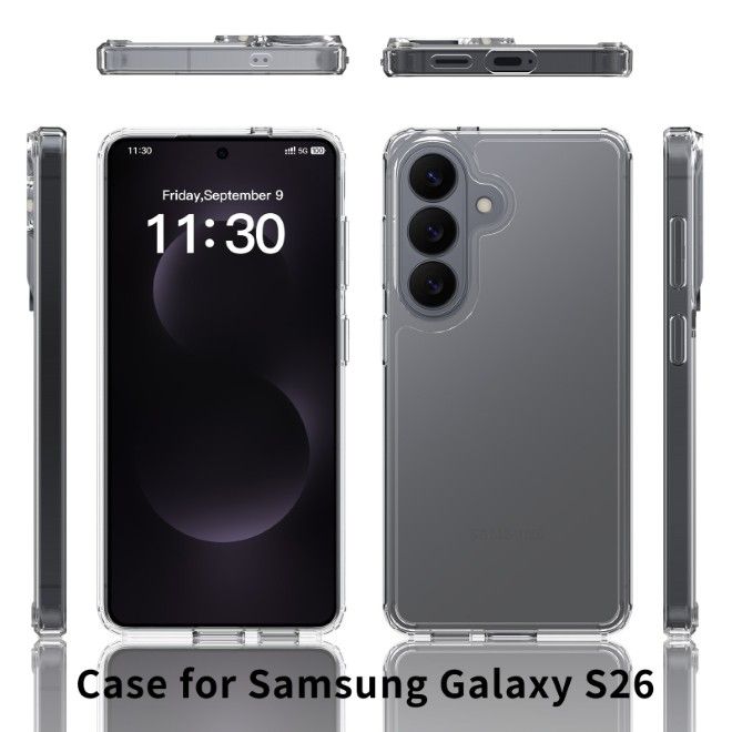 Samsung Galaxy S26 Case (PC / TPU Case) - Polycarbonate Back + TPU Edges - PureProtect Series - transparent