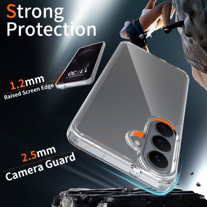Samsung Galaxy S26 Case (PC / TPU Case) - Polycarbonate Back + TPU Edges - PureProtect Series - transparent