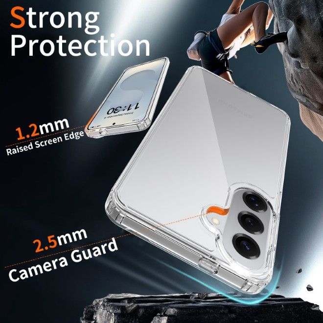 Samsung Galaxy S26+ Case (PC / TPU Case) - Polycarbonate Back + TPU Edges - PureProtect Series - transparent