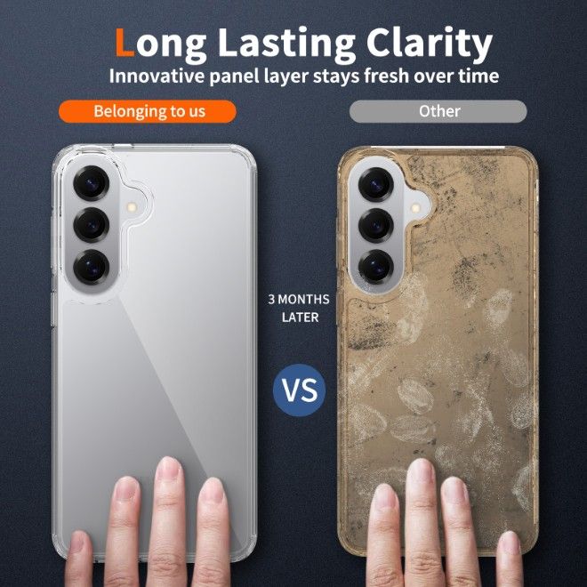 Samsung Galaxy S26+ Case (PC / TPU Case) - Polycarbonate Back + TPU Edges - PureProtect Series - transparent