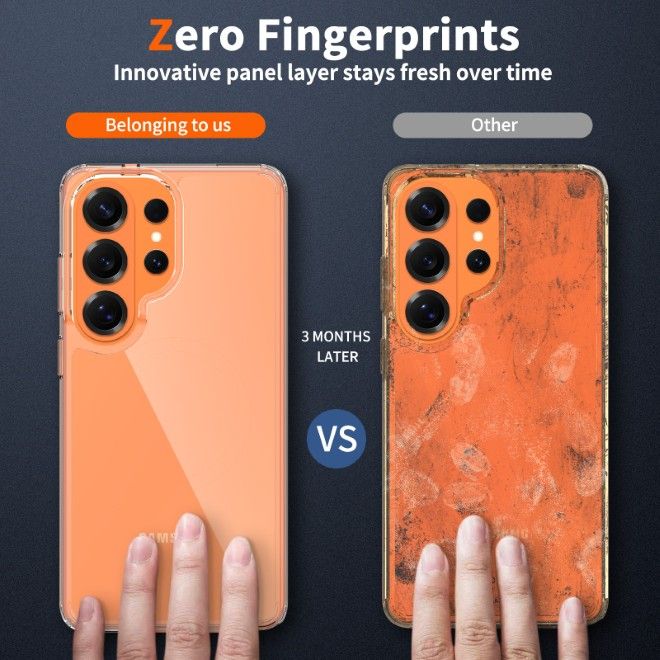 Coque Samsung Galaxy S26 Ultra (PC / TPU) - Dos en polycarbonate + Bords en TPU - Série PureProtect - Transparent