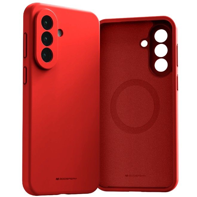 Goospery - Samsung Galaxy A37 Hülle - Pure MagSafe Silicone Case Series - rot
