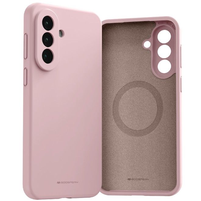 Goospery - Samsung Galaxy A37 Hülle - Pure MagSafe Silicone Case Series - pink sand