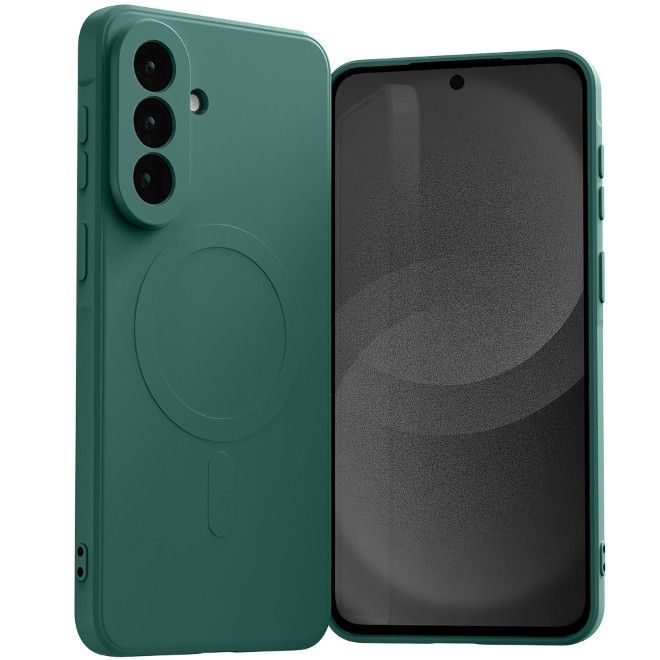 Goospery - Samsung Galaxy A57 Hülle - Semi Silicone MagSafe Case Series - grün