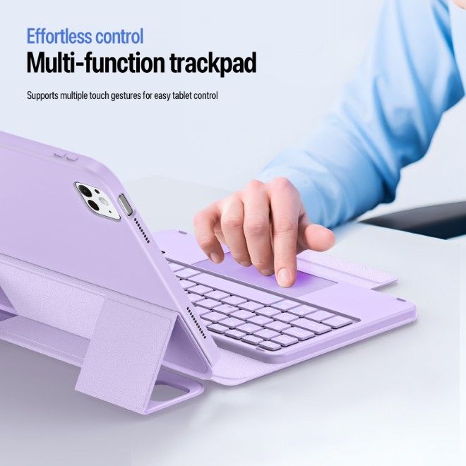 Dux Ducis - iPad Pro 11 (2025/2024) Tastatur Hülle - Keyboard Case - YK Series - purpur