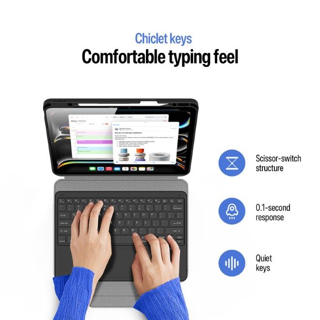 Dux Ducis - iPad Pro 13 (2025/2024) Tastatur Hülle - Keyboard Case - YK Series - schwarz