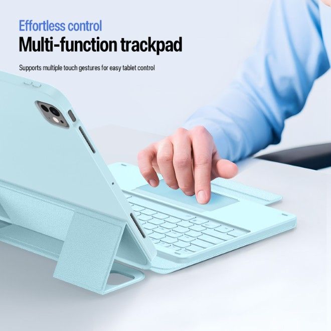 Dux Ducis - iPad Pro 13 (2025/2024) Tastatur Hülle - Keyboard Case - YK Series - blau