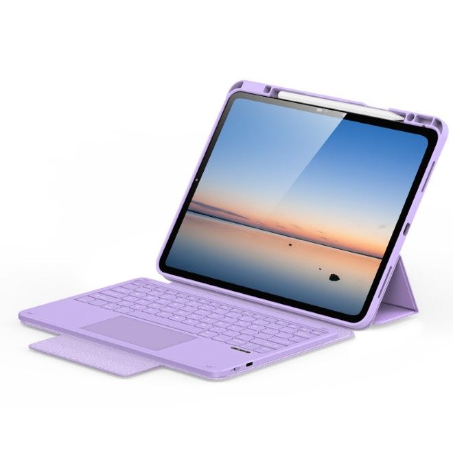 Dux Ducis - iPad Pro 13 (2025/2024) Tastatur Hülle - Keyboard Case - YK Series - purpur