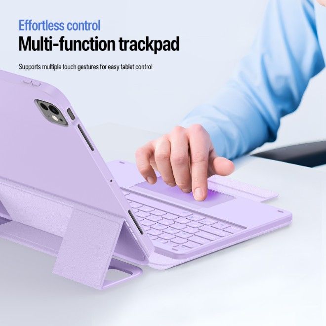 Dux Ducis - iPad Pro 13 (2025/2024) Tastatur Hülle - Keyboard Case - YK Series - purpur