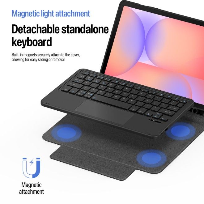 Dux Ducis - Samsung Galaxy Tab S10 Lite / S10 FE / S9 FE / S9 Tastatur Hülle - Keyboard Case - YK Series - schwarz