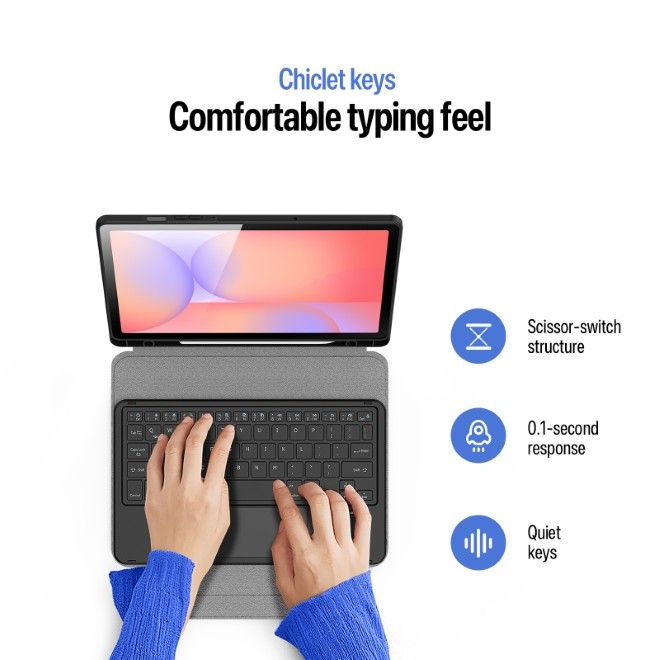 Dux Ducis - Samsung Galaxy Tab S10 Lite / S10 FE / S9 FE / S9 Tastatur Hülle - Keyboard Case - YK Series - schwarz