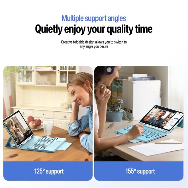 Dux Ducis - Samsung Galaxy Tab S10 Lite / S10 FE / S9 FE / S9 Tastatur Hülle - Keyboard Case - YK Series - blau